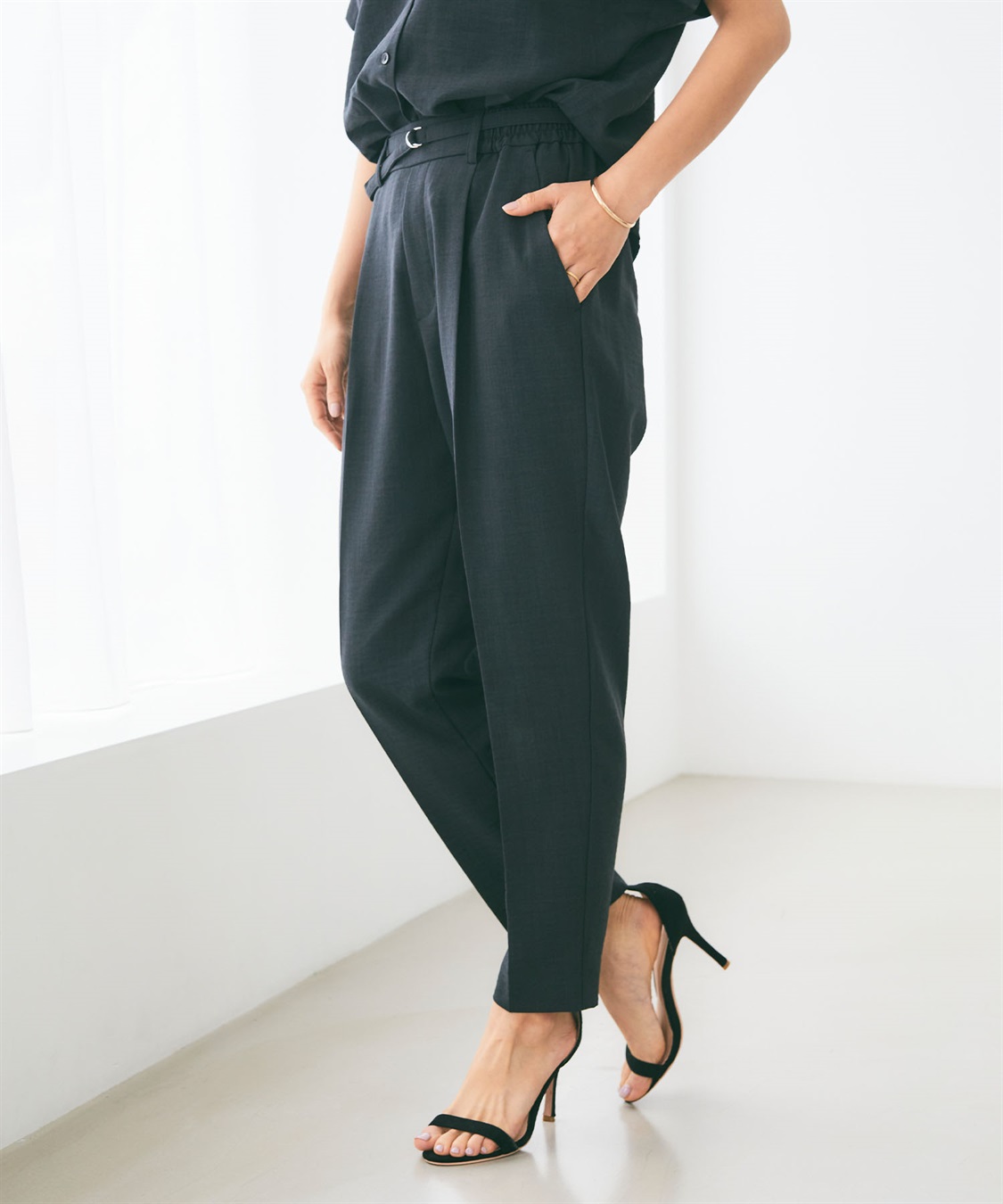 CROSS FUNCTION 【メディア掲載】《UVカット》サマナチュラセンタープレステーパードパンツ【CF/クロスファンクション】_sub_8