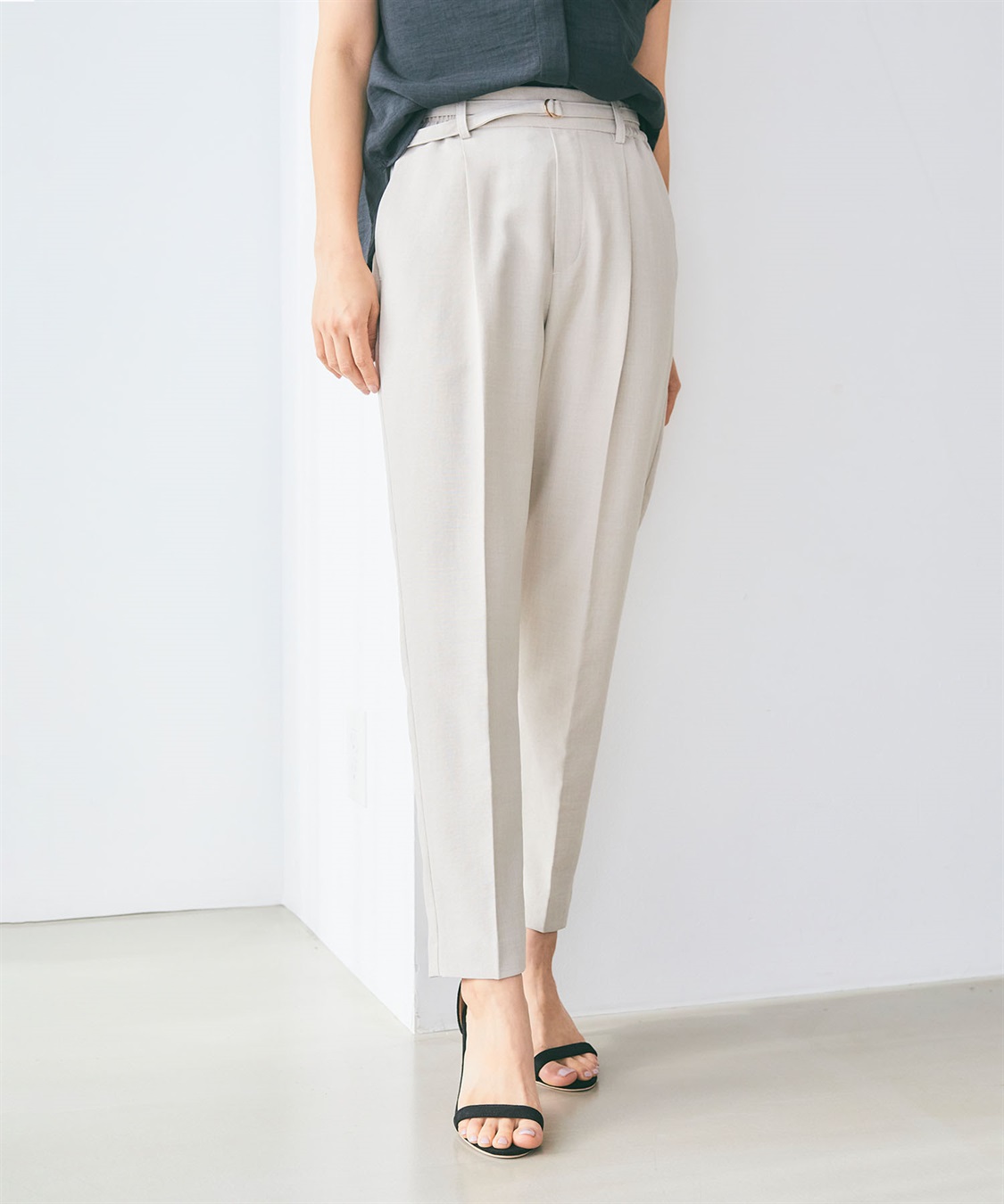 CROSS FUNCTION 【メディア掲載】《UVカット》サマナチュラセンタープレステーパードパンツ【CF/クロスファンクション】_sub_12