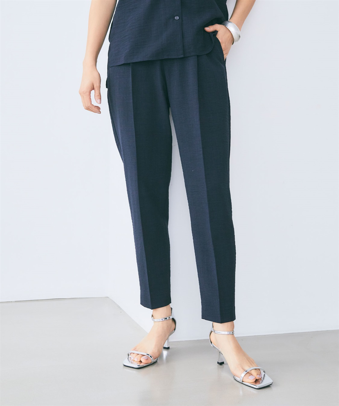 CROSS FUNCTION 【メディア掲載】《UVカット》サマナチュラセンタープレステーパードパンツ【CF/クロスファンクション】_sub_15