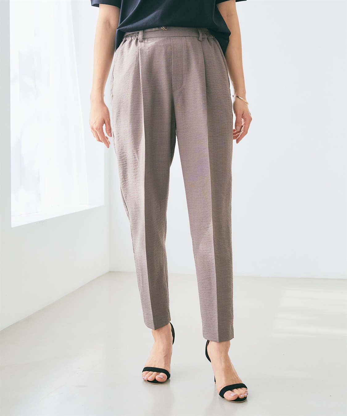 CROSS FUNCTION 【メディア掲載】《UVカット》サマナチュラセンタープレステーパードパンツ【CF/クロスファンクション】_sub_18