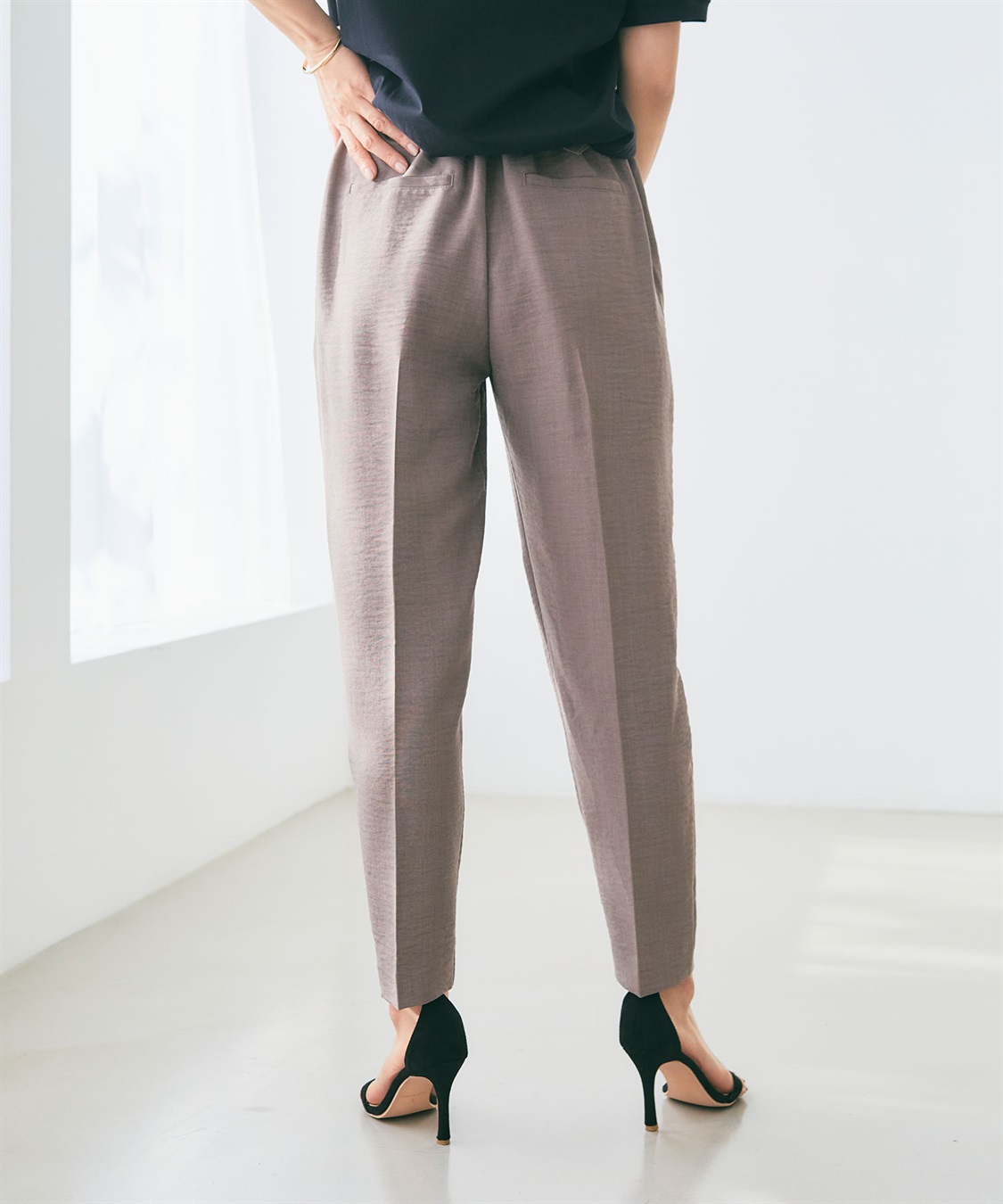 CROSS FUNCTION 【メディア掲載】《UVカット》サマナチュラセンタープレステーパードパンツ【CF/クロスファンクション】_sub_19