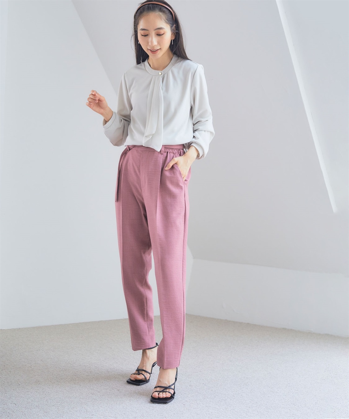 CROSS FUNCTION 【メディア掲載】《UVカット》サマナチュラセンタープレステーパードパンツ【CF/クロスファンクション】_sub_20