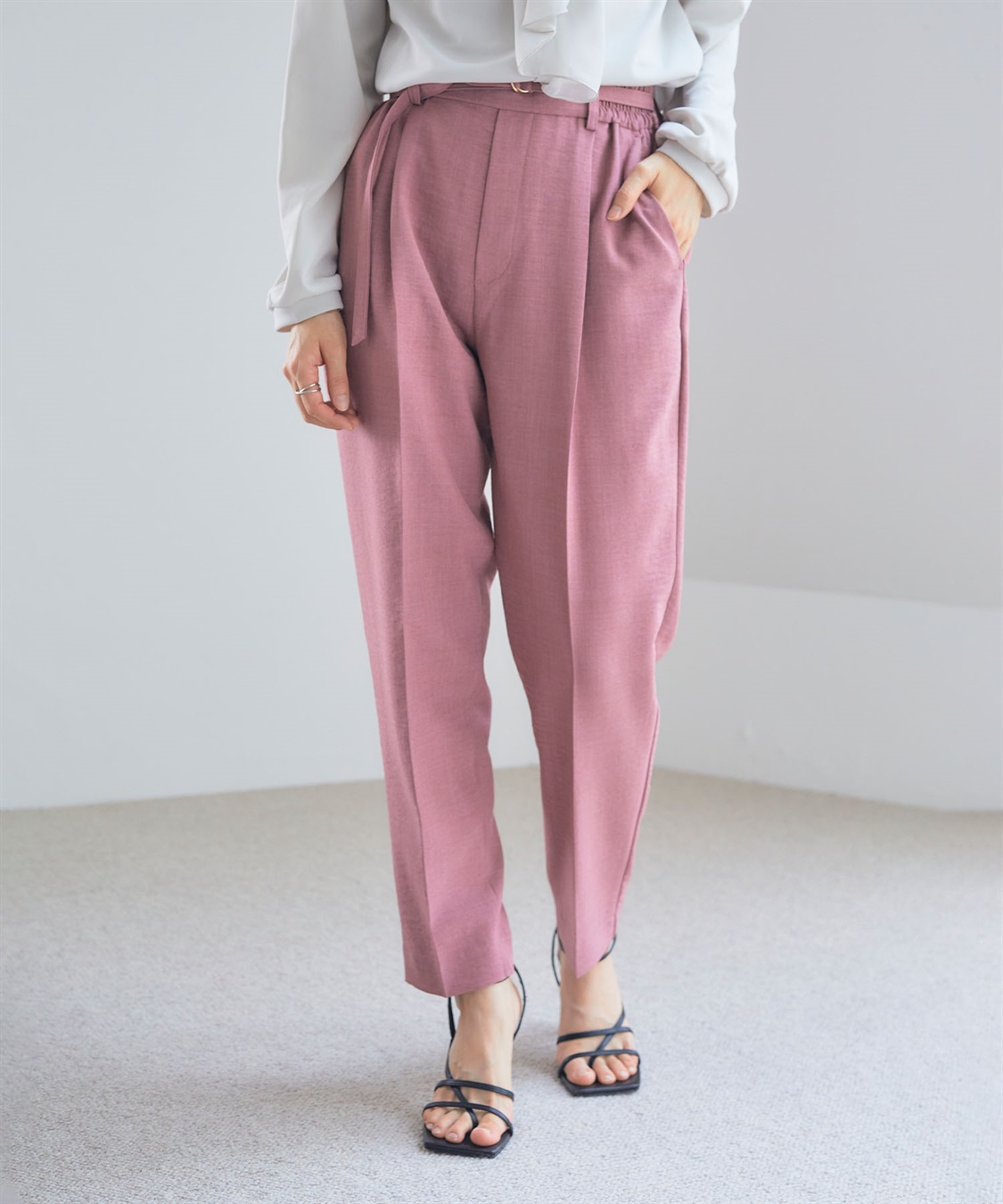 CROSS FUNCTION 【メディア掲載】《UVカット》サマナチュラセンタープレステーパードパンツ【CF/クロスファンクション】_sub_21