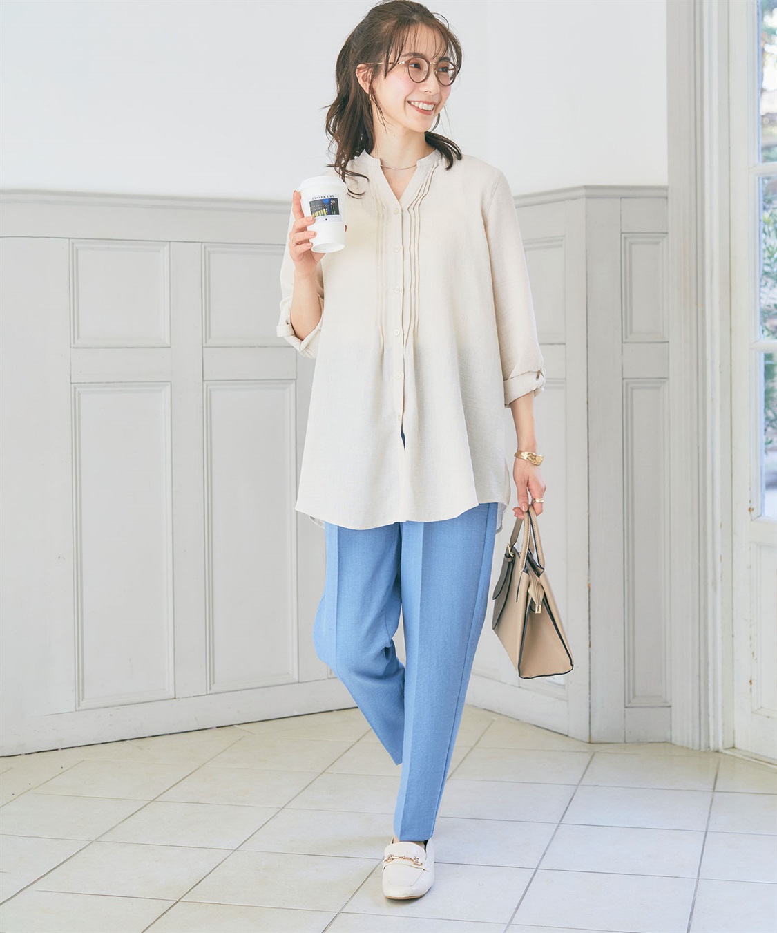 CROSS FUNCTION 【メディア掲載】《UVカット》サマナチュラセンタープレステーパードパンツ【CF/クロスファンクション】_sub_25