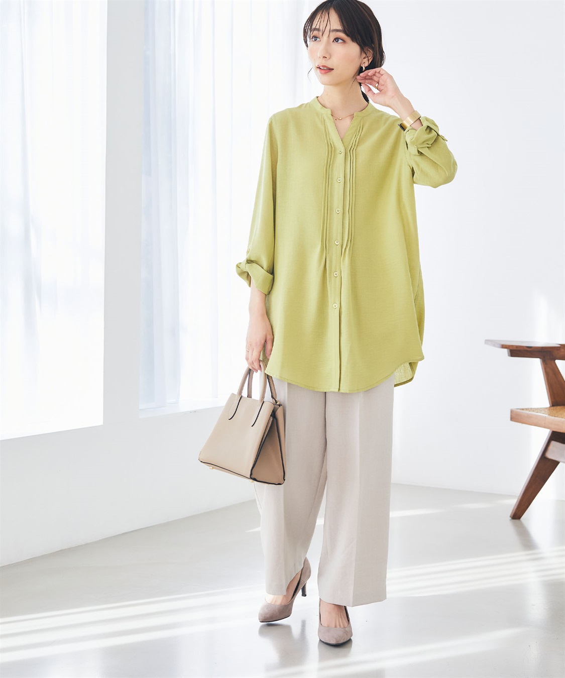 CROSS FUNCTION 【メディア掲載】《UVカット》サマナチュラセンタープレスワイドストレートパンツ【CF/クロスファンクション】_sub_7