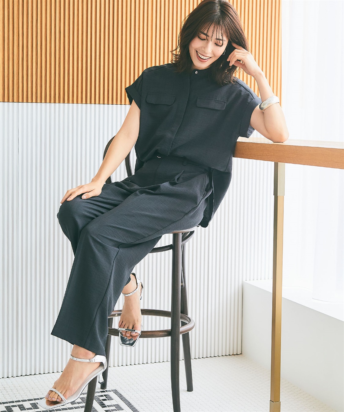 CROSS FUNCTION 【メディア掲載】《UVカット》サマナチュラセンタープレスワイドストレートパンツ【CF/クロスファンクション】_sub_11