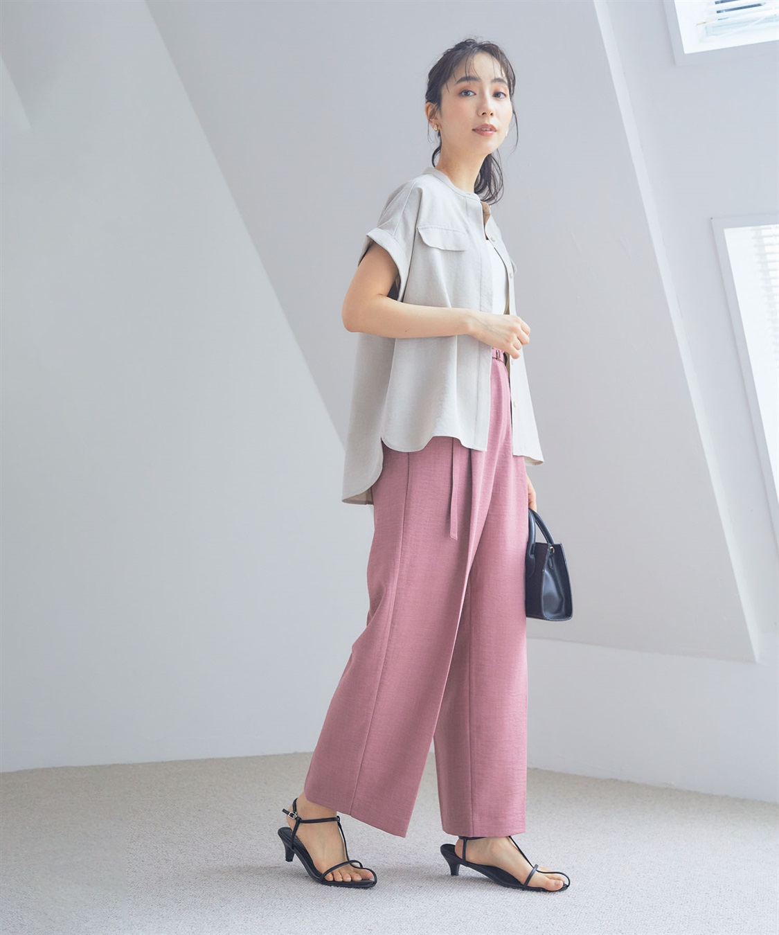 CROSS FUNCTION 【メディア掲載】《UVカット》サマナチュラセンタープレスワイドストレートパンツ【CF/クロスファンクション】_sub_22