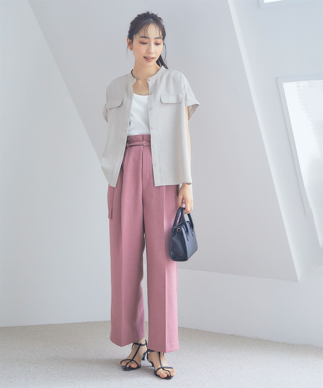 CROSS FUNCTION 【メディア掲載】《UVカット》サマナチュラセンタープレスワイドストレートパンツ【CF/クロスファンクション】_sub_23