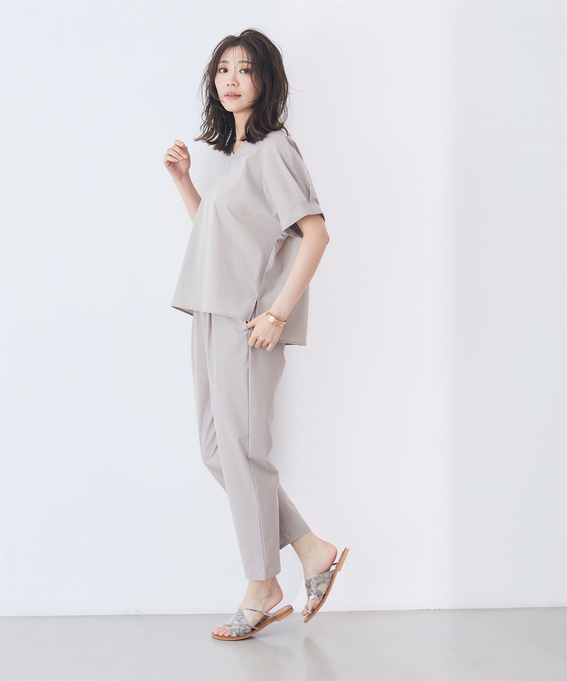 CROSS FUNCTION 《撥水》ハジクションタックイージーテーパードパンツ【CF/クロスファンクション】_sub_7