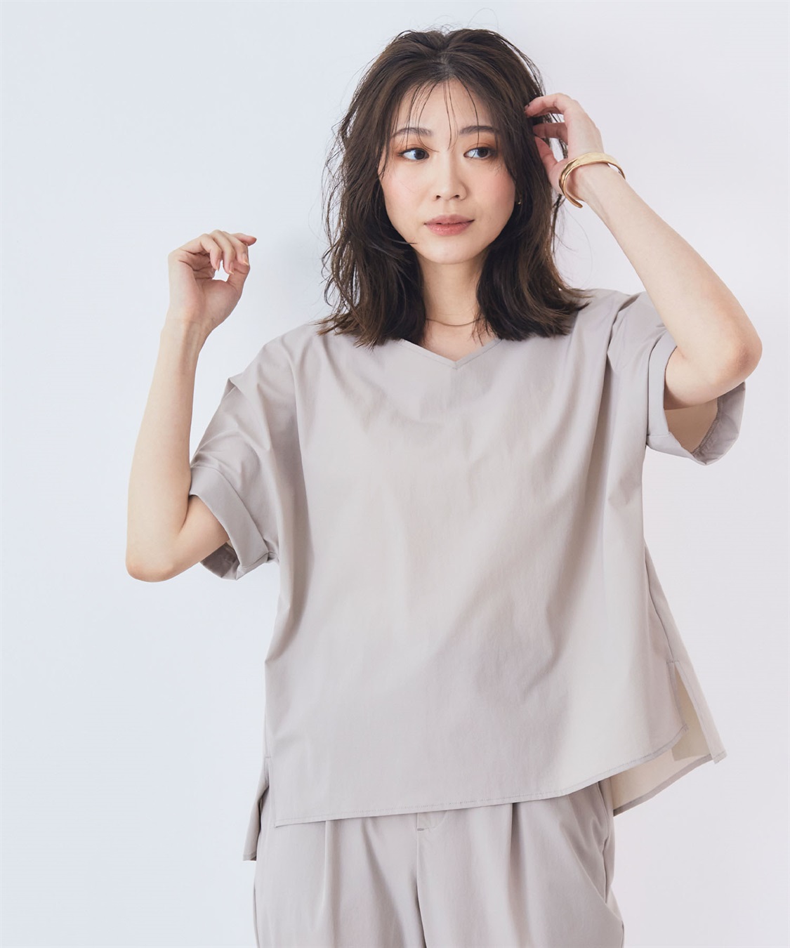 CROSS FUNCTION 《撥水》ハジクション袖タックブラウス【CF/クロスファンクション】_sub_8