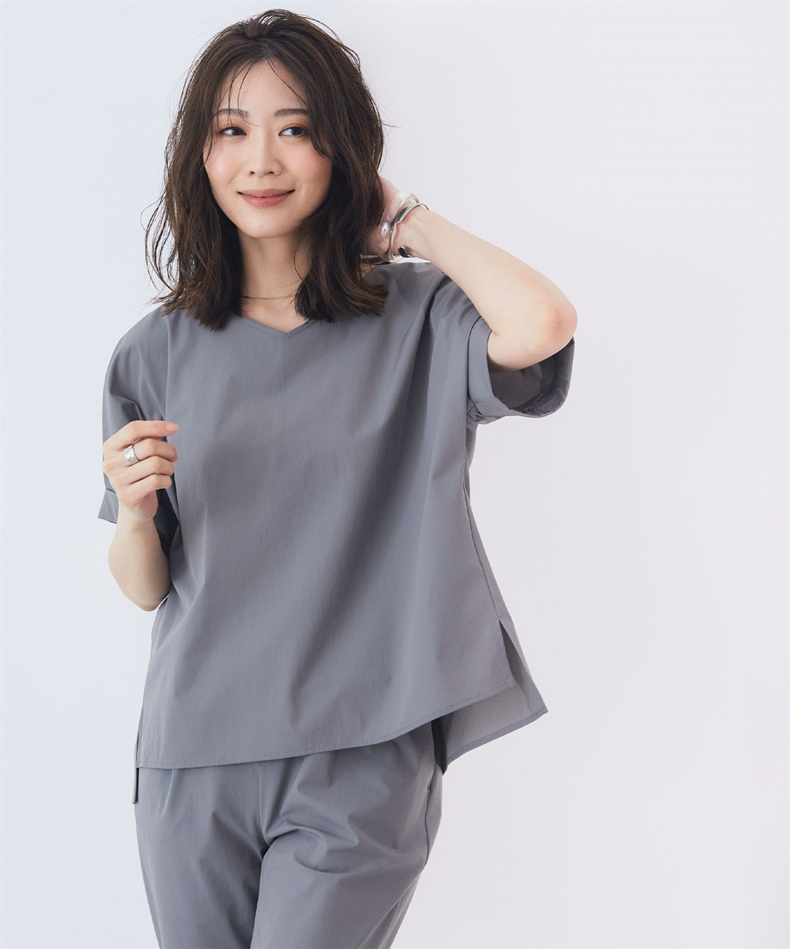 CROSS FUNCTION 《撥水》ハジクション袖タックブラウス【CF/クロスファンクション】_sub_10