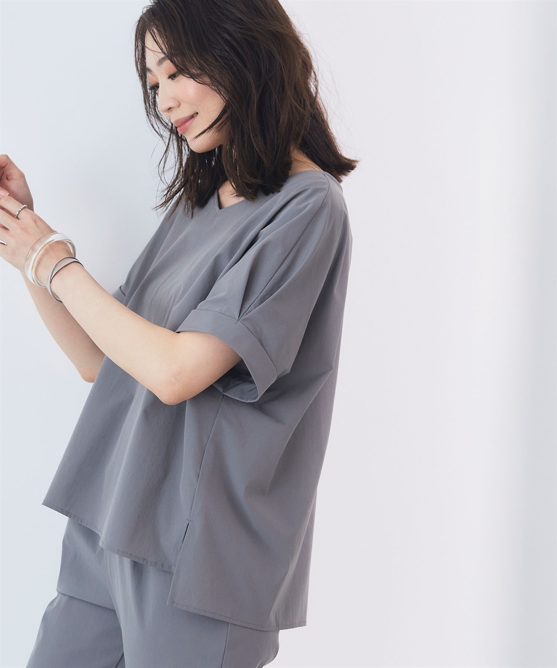 CROSS FUNCTION 《撥水》ハジクション袖タックブラウス【CF/クロスファンクション】_sub_11