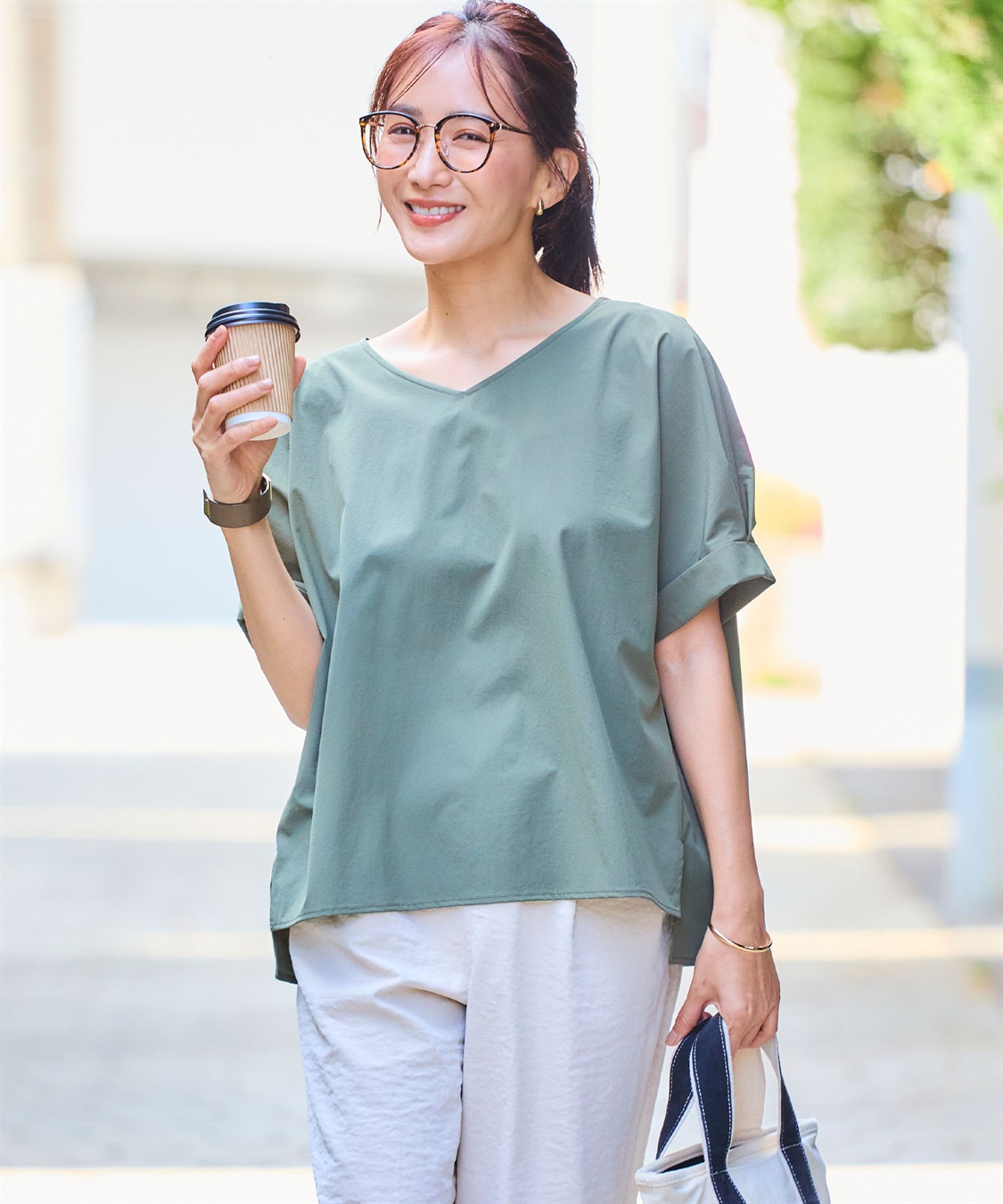 CROSS FUNCTION 《撥水》ハジクション袖タックブラウス【CF/クロスファンクション】_sub_14