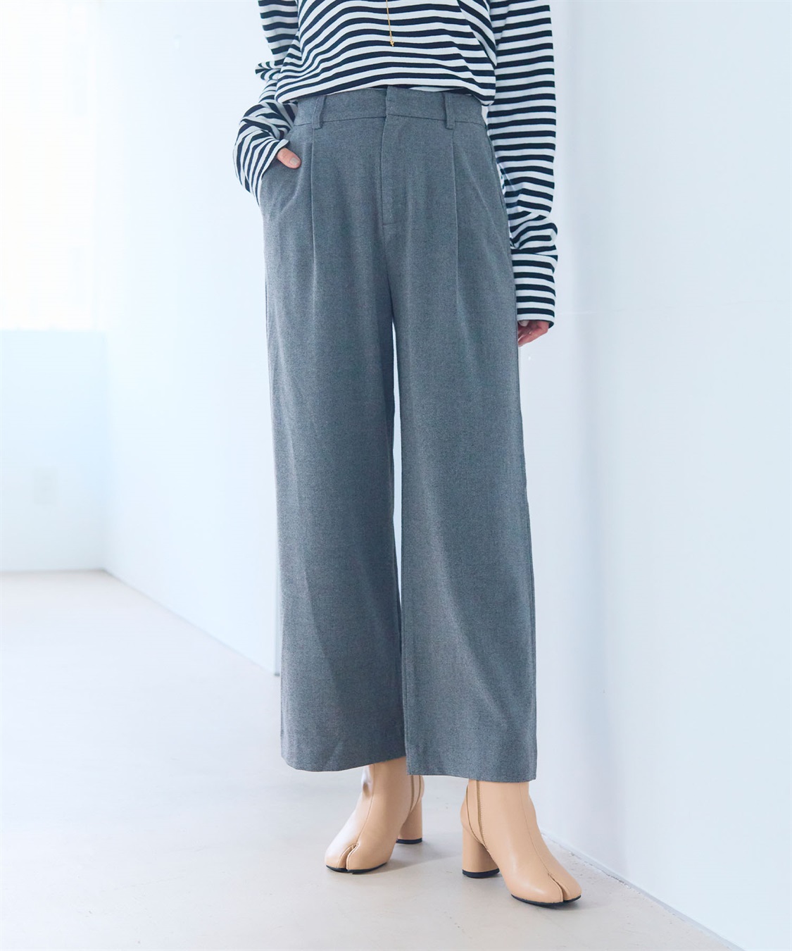 CROSS FUNCTION 《ストレッチ》エブ楽 ウールライクタックワイドパンツ【CF/クロスファンクション】_sub_9