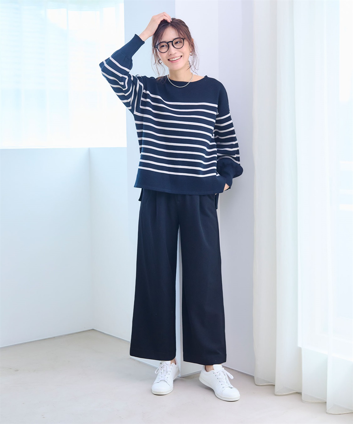 CROSS FUNCTION 《ストレッチ》エブ楽 ウールライクタックワイドパンツ【CF/クロスファンクション】_sub_14