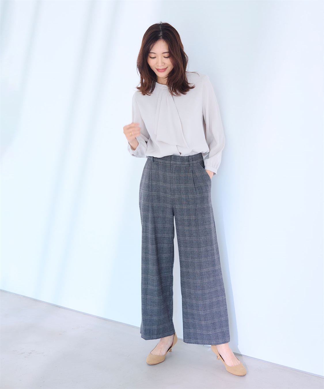 CROSS FUNCTION 《ストレッチ》エブ楽 ウールライクタックワイドパンツ【CF/クロスファンクション】_sub_16