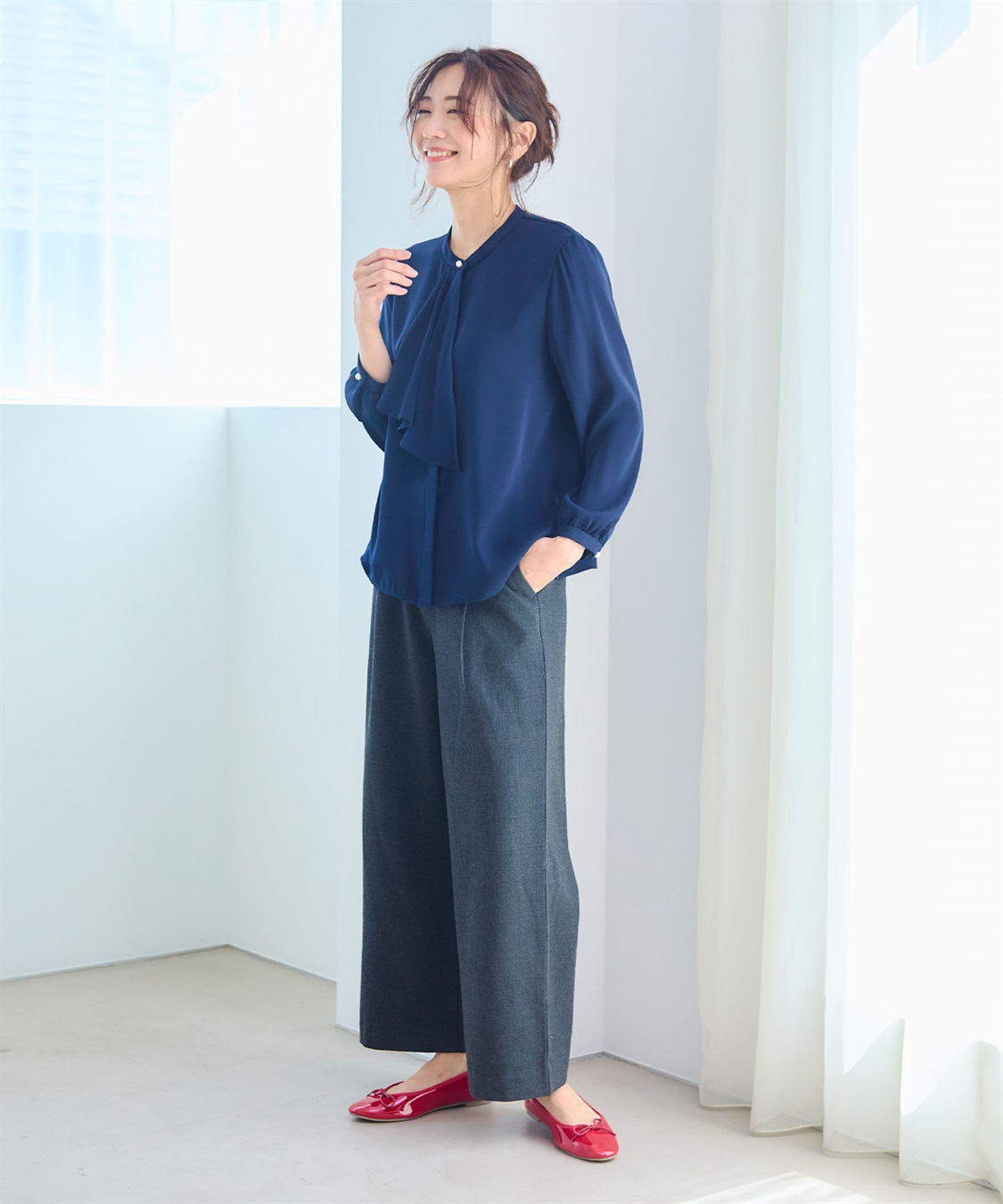 CROSS FUNCTION 《ストレッチ》エブ楽 ウールライクタックワイドパンツ【CF/クロスファンクション】_sub_17