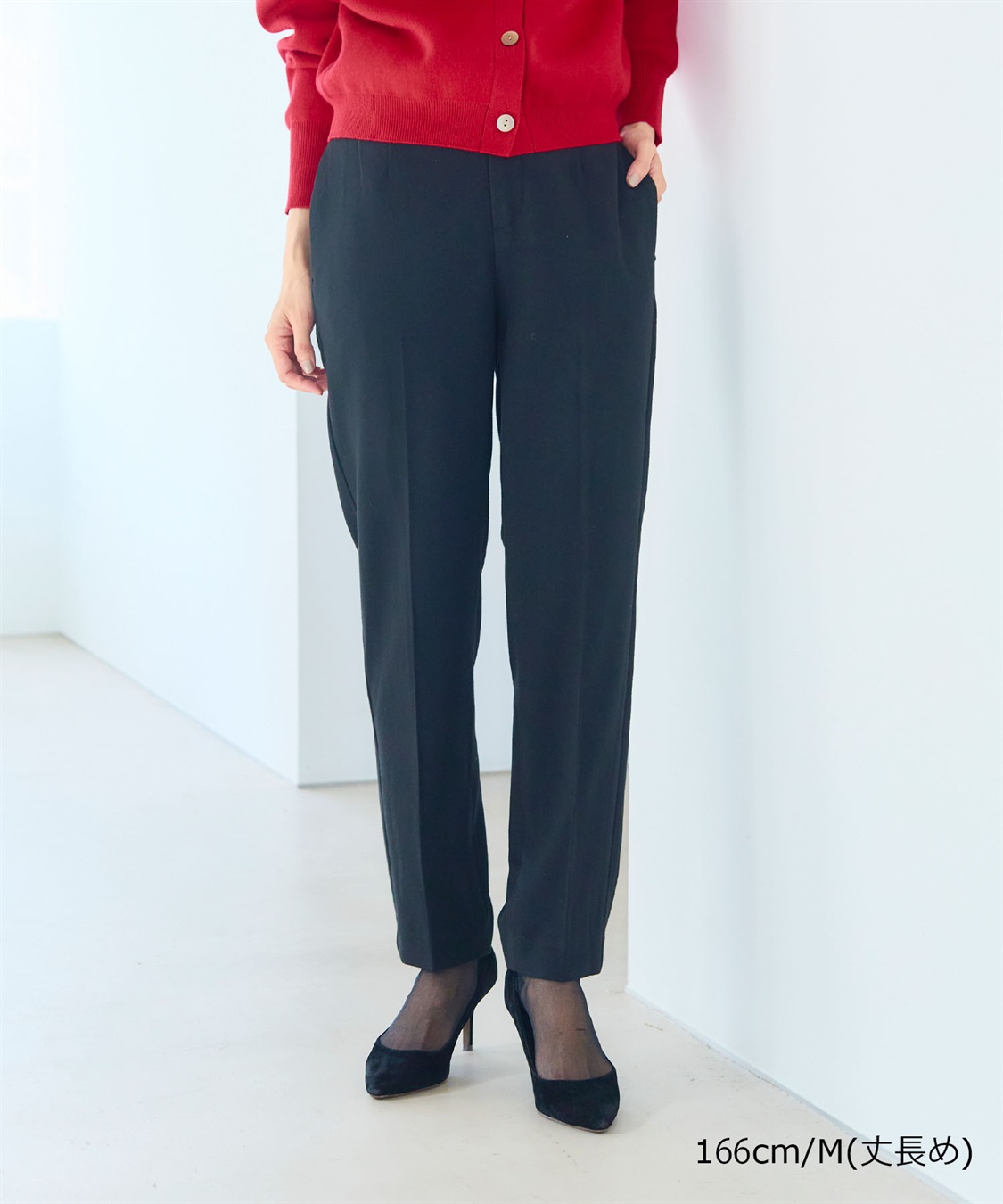 CROSS FUNCTION 《ストレッチ》エブ楽 ウールライクセンタープレステーパードパンツ【CF/クロスファンクション】_sub_8