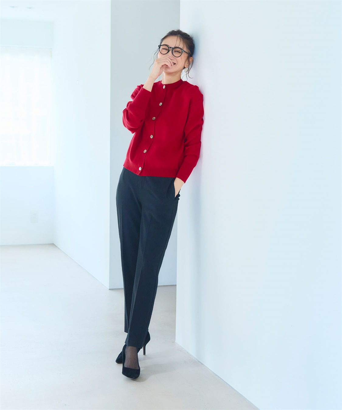 CROSS FUNCTION 《ストレッチ》エブ楽 ウールライクセンタープレステーパードパンツ【CF/クロスファンクション】_sub_10