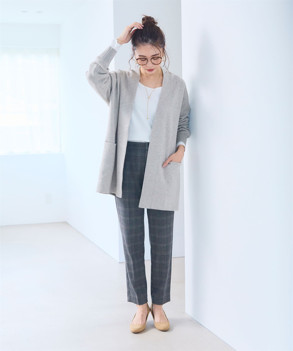 CROSS FUNCTION 《ストレッチ》エブ楽 ウールライクセンタープレステーパードパンツ【CF/クロスファンクション】_sub_14