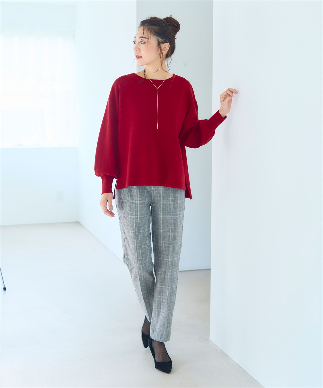 CROSS FUNCTION 《ストレッチ》エブ楽 ウールライクセンタープレステーパードパンツ【CF/クロスファンクション】_sub_18