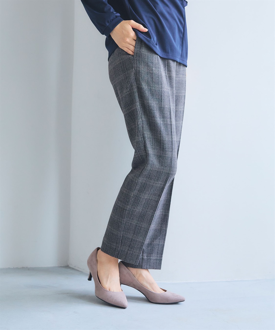 CROSS FUNCTION 《ストレッチ》エブ楽 ウールライクセンタープレステーパードパンツ【CF/クロスファンクション】_sub_23