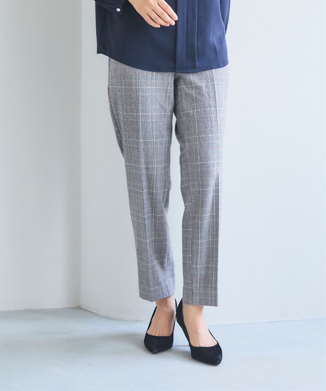 CROSS FUNCTION 《ストレッチ》エブ楽 ウールライクセンタープレステーパードパンツ【CF/クロスファンクション】_sub_25