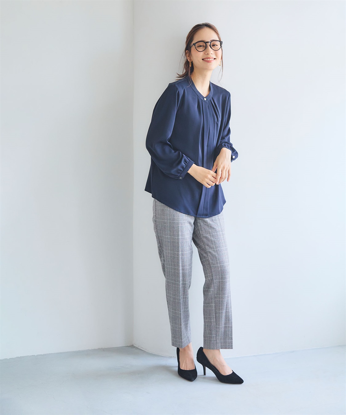 CROSS FUNCTION 《ストレッチ》エブ楽 ウールライクセンタープレステーパードパンツ【CF/クロスファンクション】_sub_26