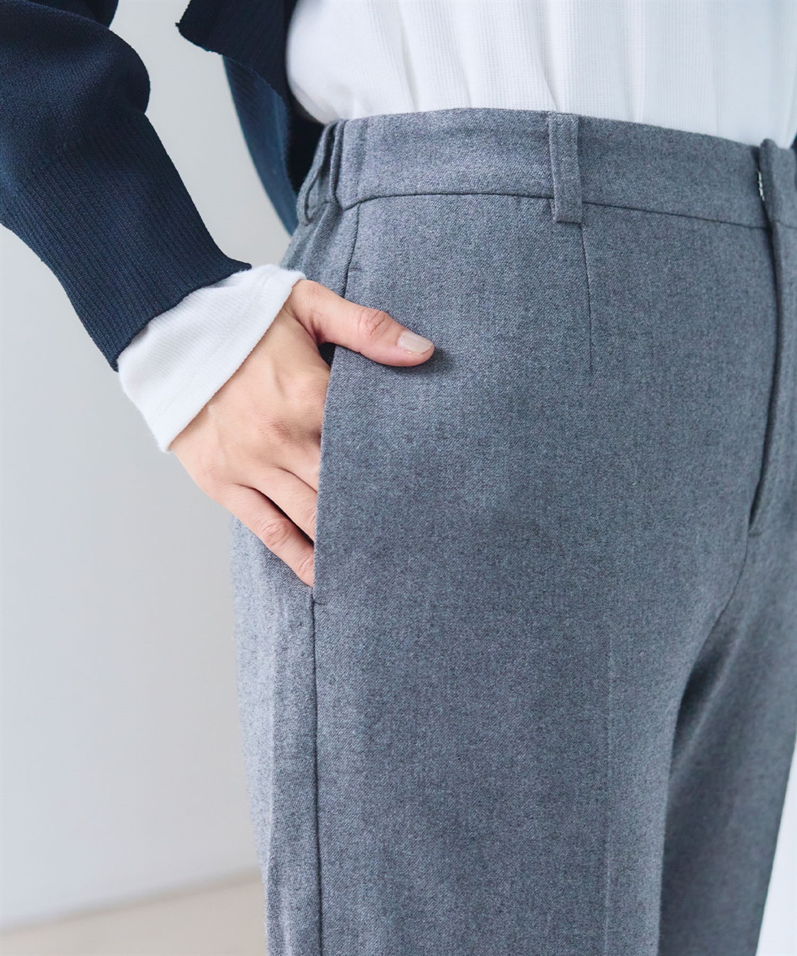 CROSS FUNCTION 《ストレッチ》エブ楽 ウールライクセンタープレステーパードパンツ【CF/クロスファンクション】_sub_28