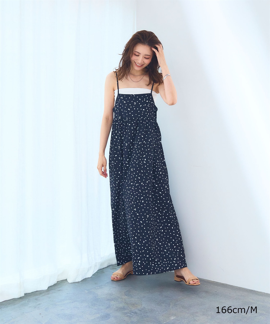 CROSS FUNCTION 《洗える》エブ楽 プリントキャミソールワンピース【CF/クロスファンクション】_sub_2