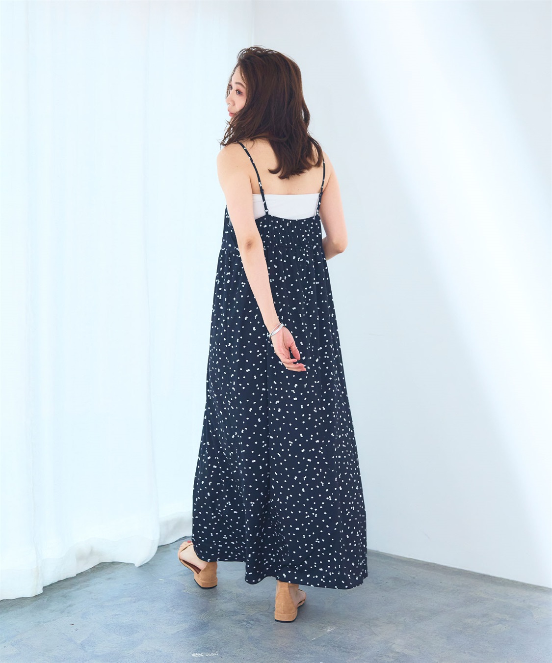 CROSS FUNCTION 《洗える》エブ楽 プリントキャミソールワンピース【CF/クロスファンクション】_sub_5