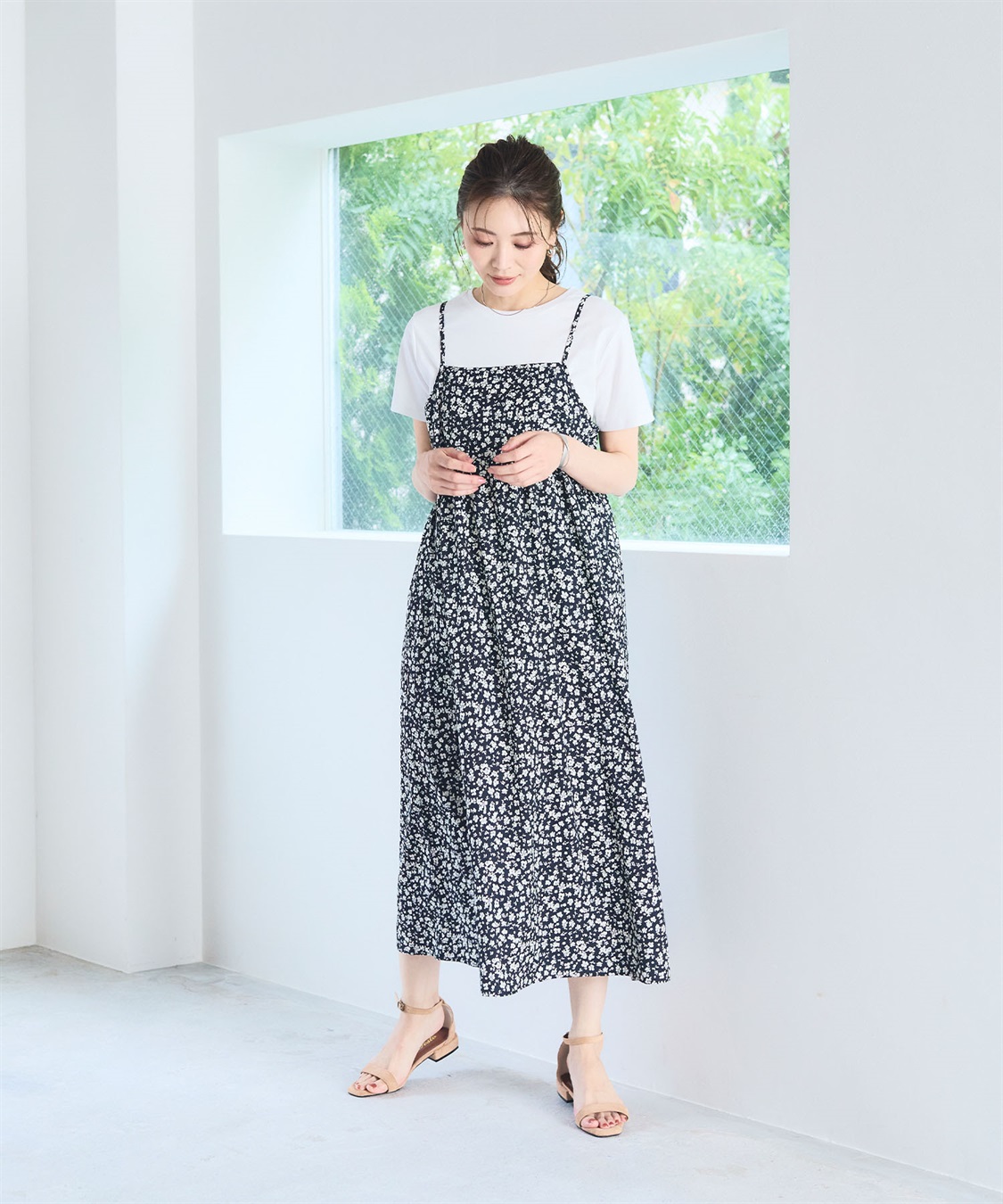 CROSS FUNCTION 《洗える》エブ楽 プリントキャミソールワンピース【CF/クロスファンクション】_sub_19