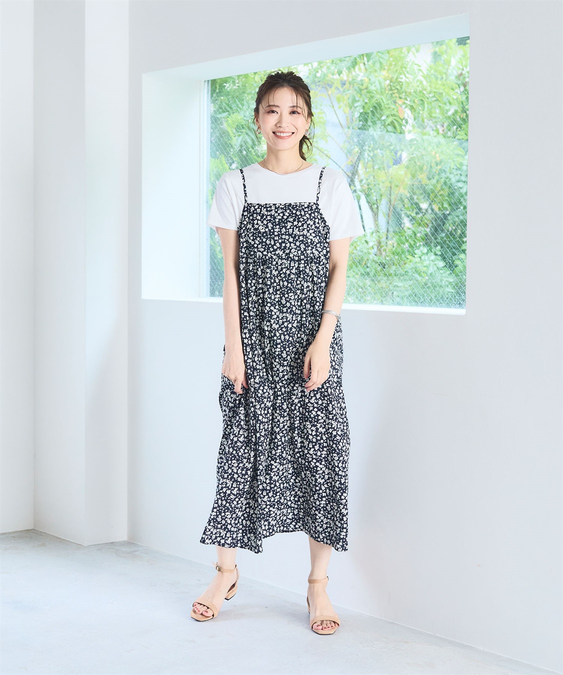 CROSS FUNCTION 《洗える》エブ楽 プリントキャミソールワンピース【CF/クロスファンクション】_sub_20