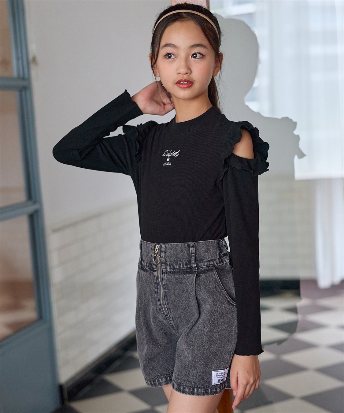 JENNI 【JENNI/ジェニィ】肩あきリブTシャツ_sub_19