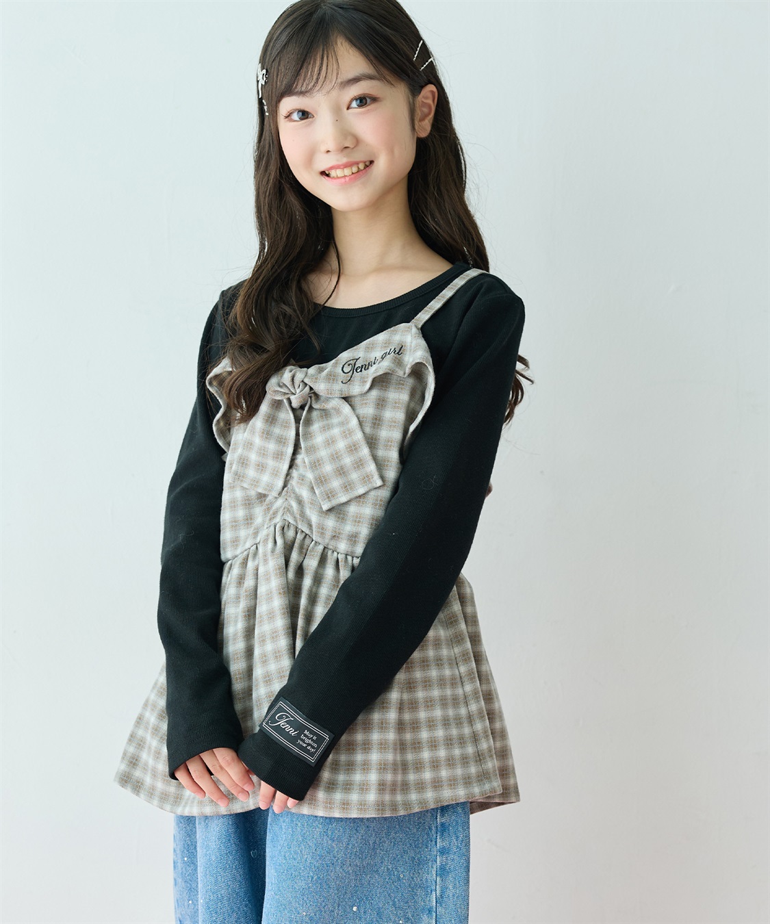 JENNI 【JENNI/ジェニィ】【セットアップ可】フロントリボンビスチェ＋リブT　_sub_15