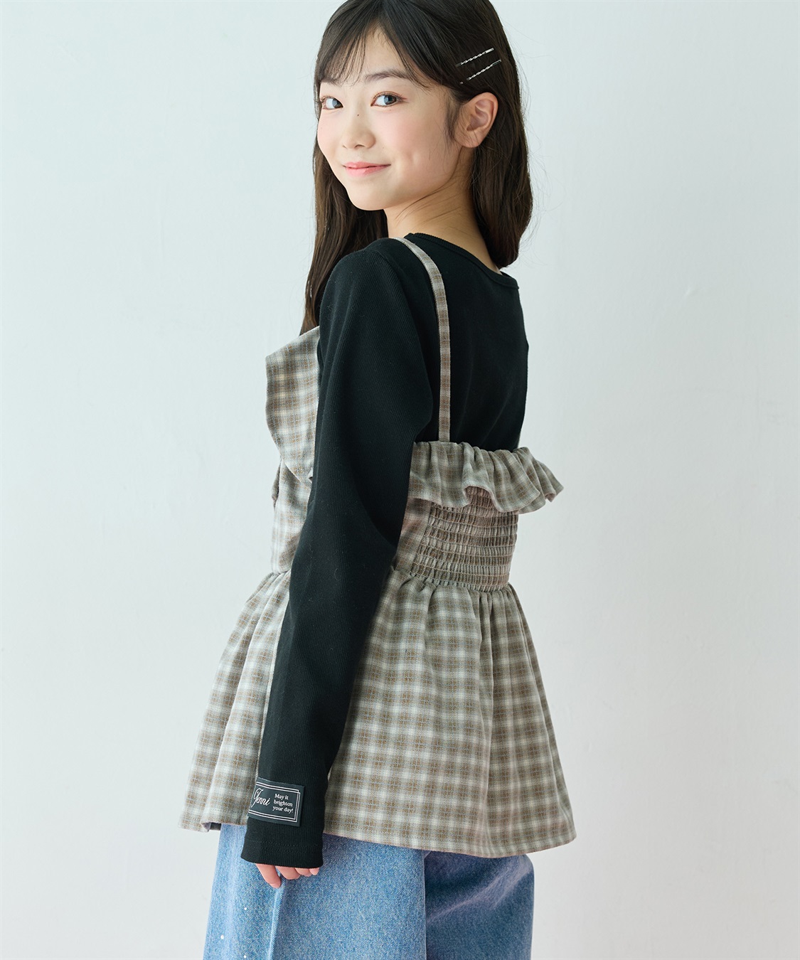 JENNI 【JENNI/ジェニィ】【セットアップ可】フロントリボンビスチェ＋リブT　_sub_17