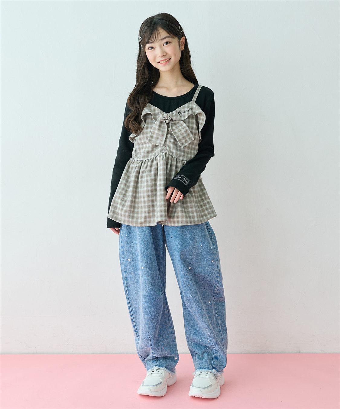 JENNI 【JENNI/ジェニィ】【セットアップ可】フロントリボンビスチェ＋リブT　_sub_19