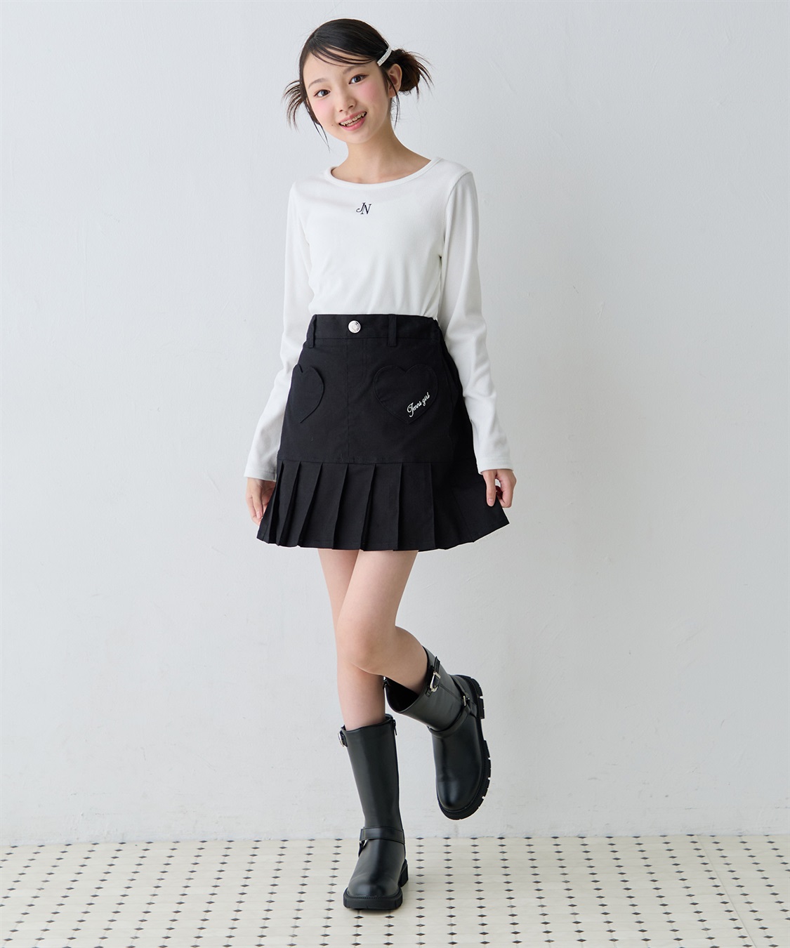 アジャスターあり】インパン付きハートポケットスカート JENNI｜クロス