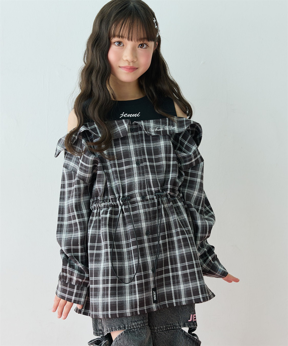 JENNI 【JENNI/ジェニィ】シャツドッキングプルオーバー　肩あき　レイヤード_sub_6