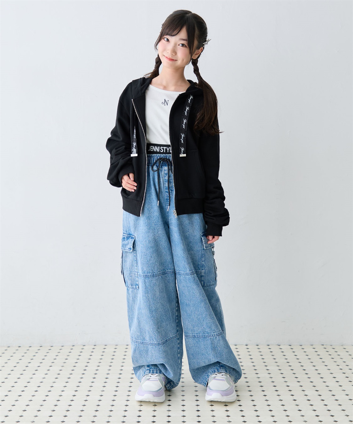 JENNI 【JENNI/ジェニィ】Wウエストゴムデニムパンツ_sub_5