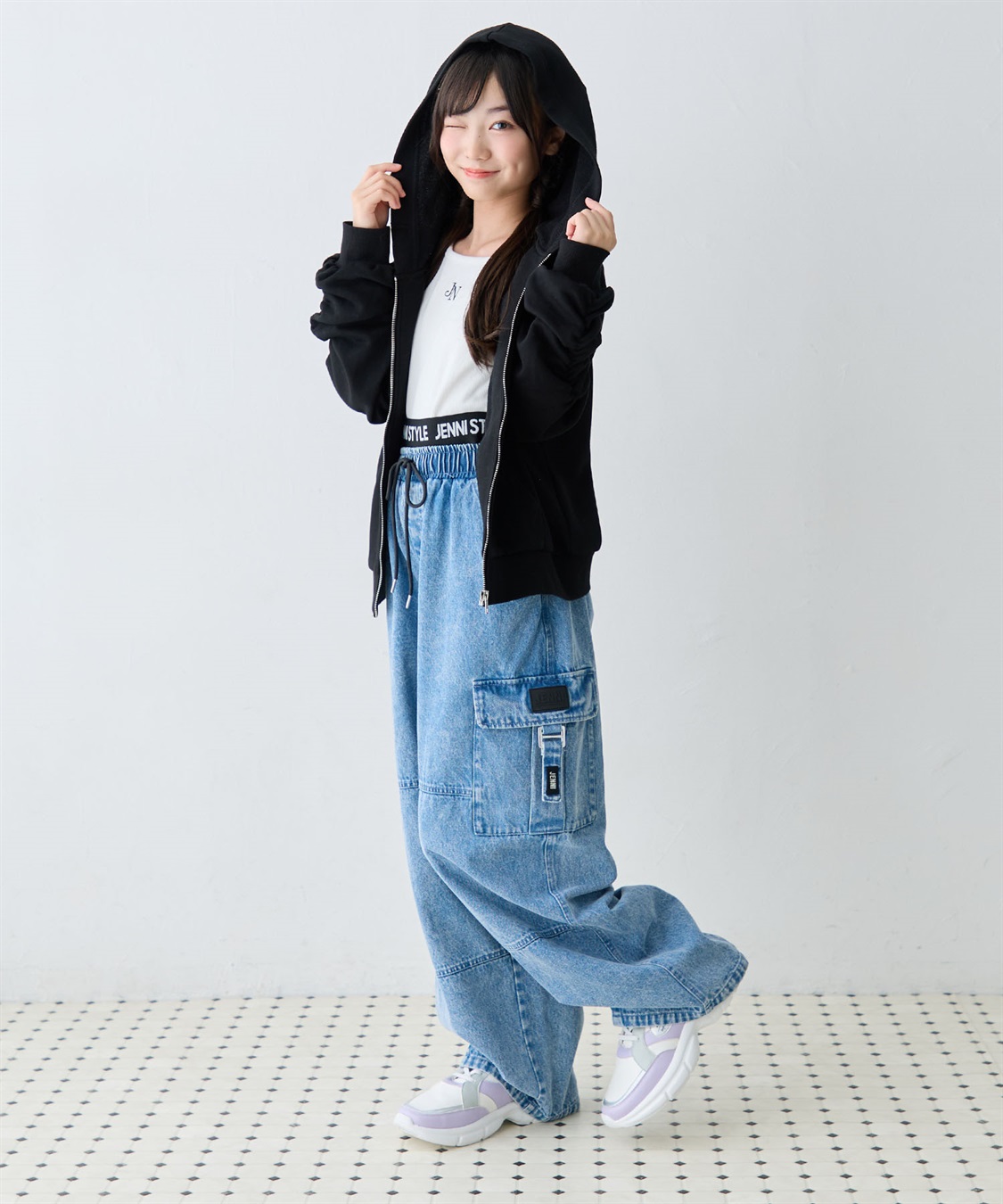 JENNI 【JENNI/ジェニィ】Wウエストゴムデニムパンツ_sub_8