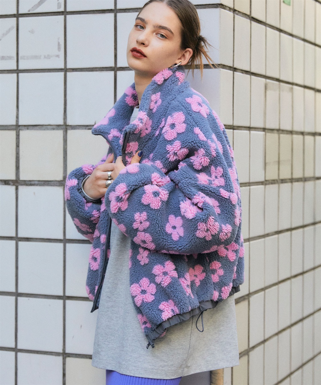 フラワーボアブルゾン ELLEgirl｜クロスプラス公式通販サイト