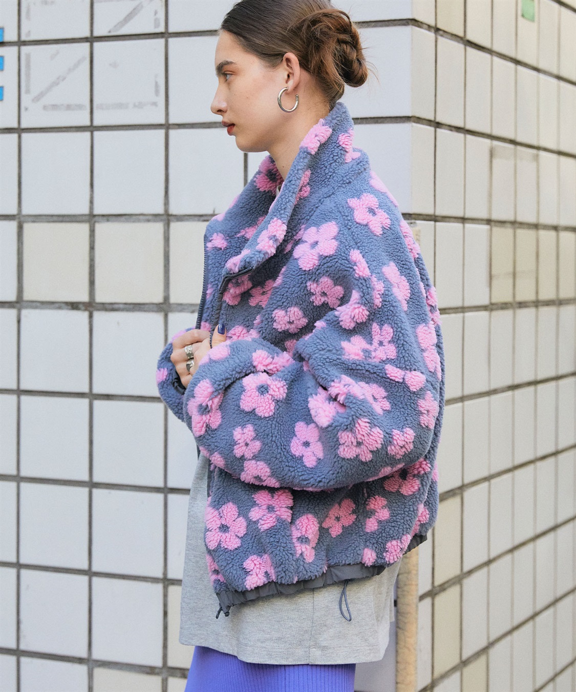 フラワーボアブルゾン ELLEgirl｜クロスプラス公式通販サイト