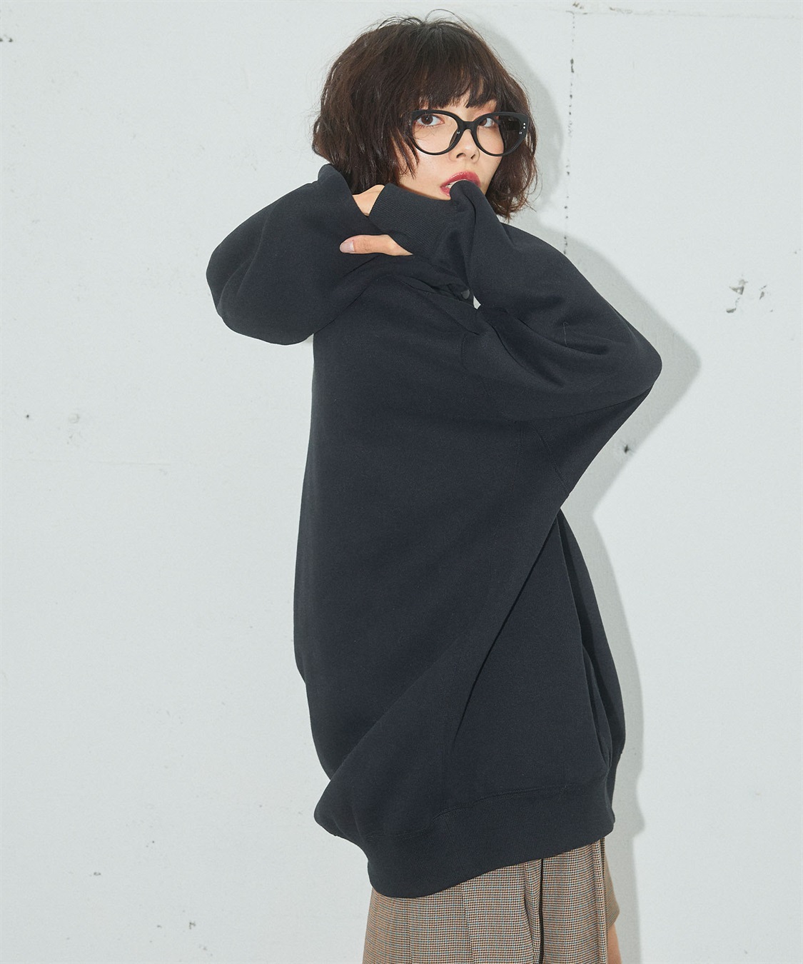 ELLEgirl 《ユニセックス》バラクラバ付きオーバーサイズスウェット_sub_15