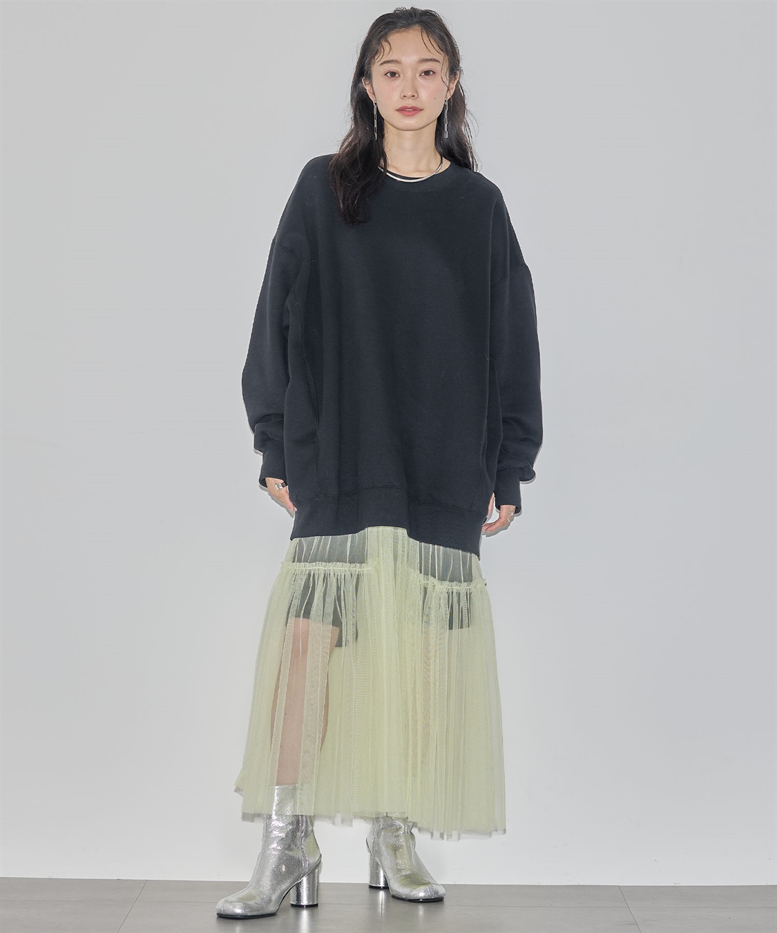 ELLEgirl 《ユニセックス》バラクラバ付きオーバーサイズスウェット_sub_20