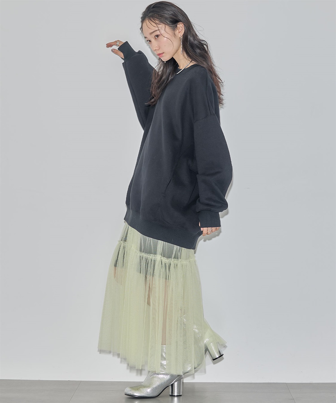 ELLEgirl 《ユニセックス》バラクラバ付きオーバーサイズスウェット_sub_21