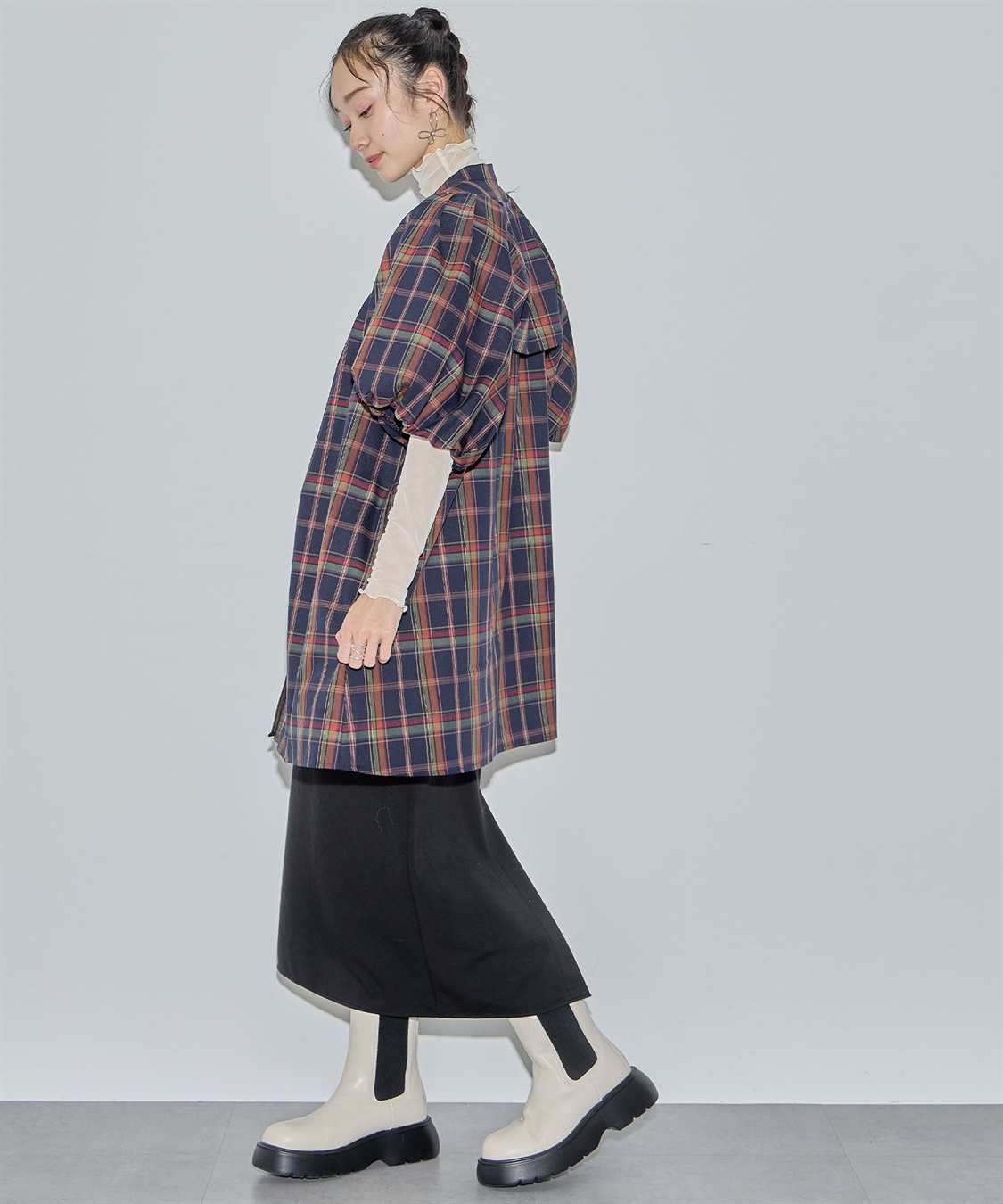 ELLEgirl ボレロSETチェックシャツチュニック_sub_6