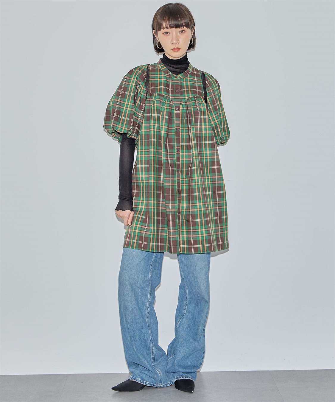 ELLEgirl ボレロSETチェックシャツチュニック_sub_8