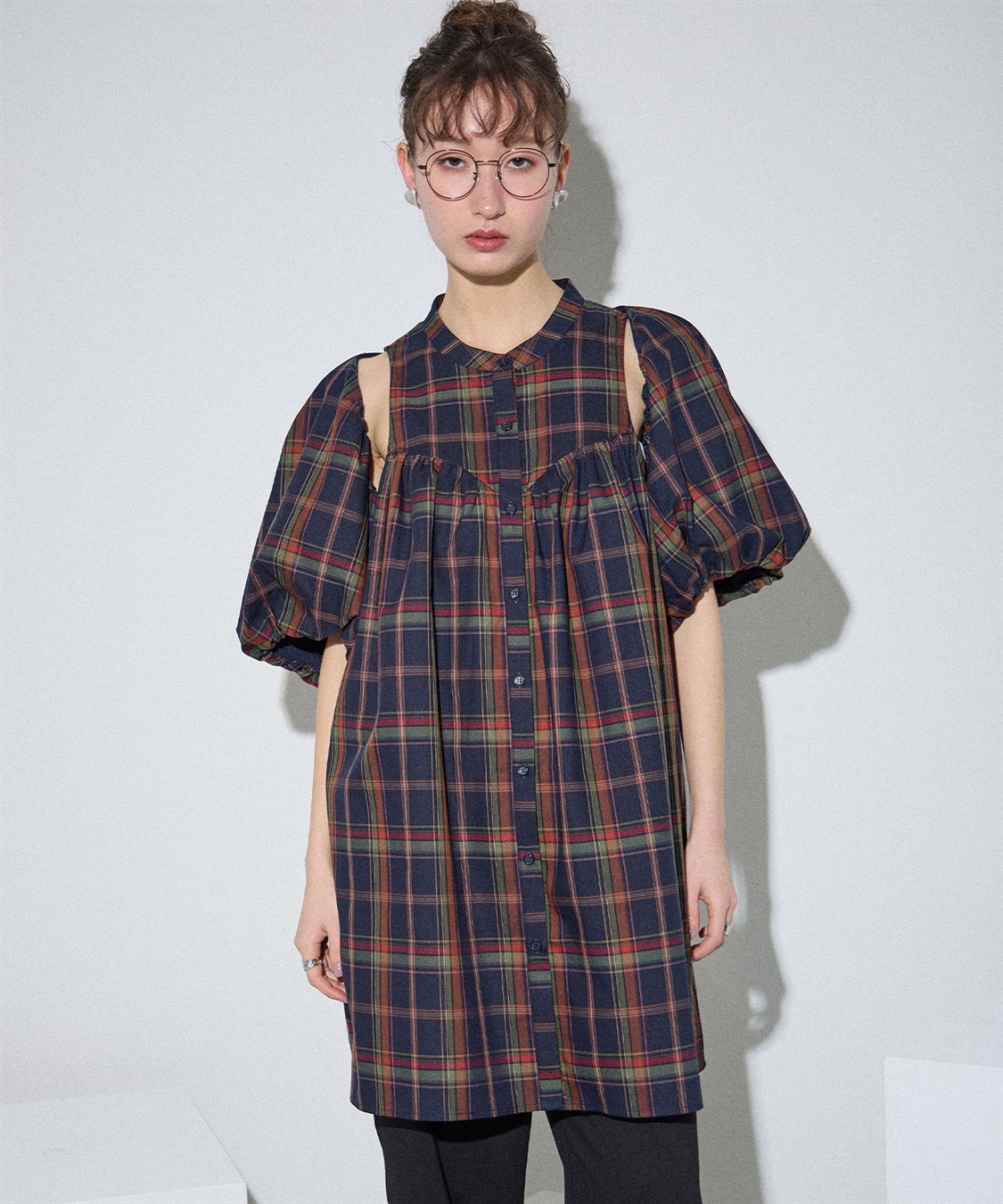 ELLEgirl ボレロSETチェックシャツチュニック_sub_10