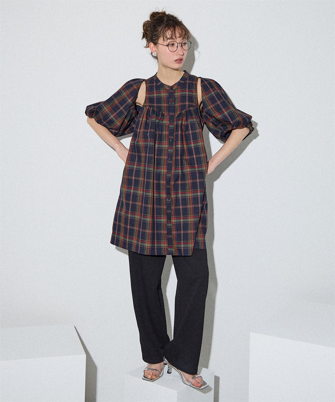 ELLEgirl ボレロSETチェックシャツチュニック_sub_13